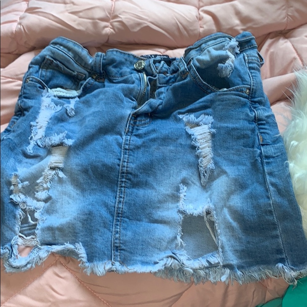 Fashion nova jean skirt